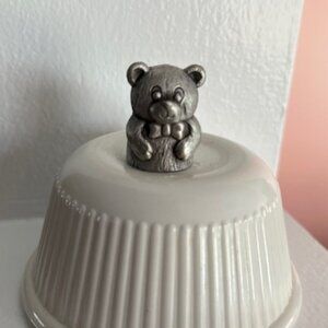 Spoontiques Pewter Teddy Bear Thimble 1984